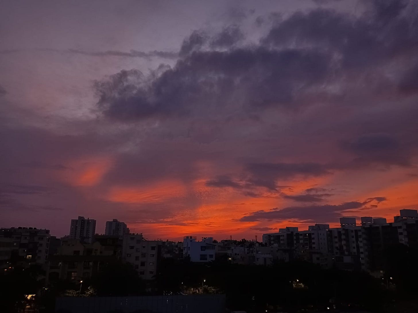 A pretty sunset from the office terrace.